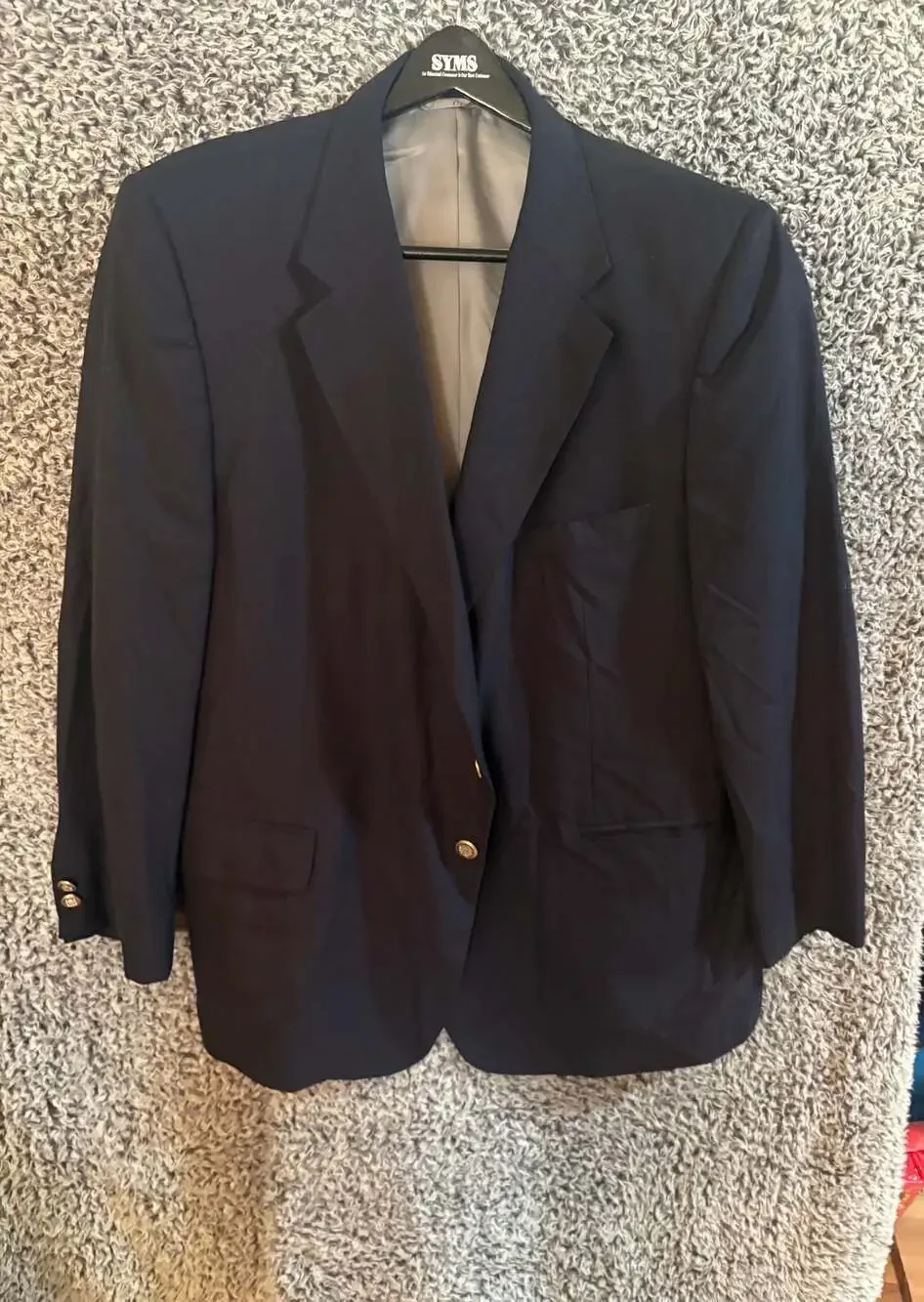 Mappelli de Milano Navy Blue Two-Button Blazer Sport Coat Size 48S